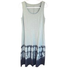 AnyBody XSP Maxi Dress NWT Sage Green Black Tie Dye Sleeveless Boho Casual